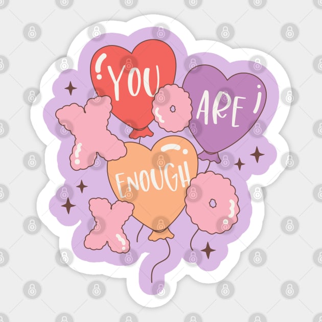 You Are Enough XOXO Happy Valentines Day Sticker by Pop Cult Store